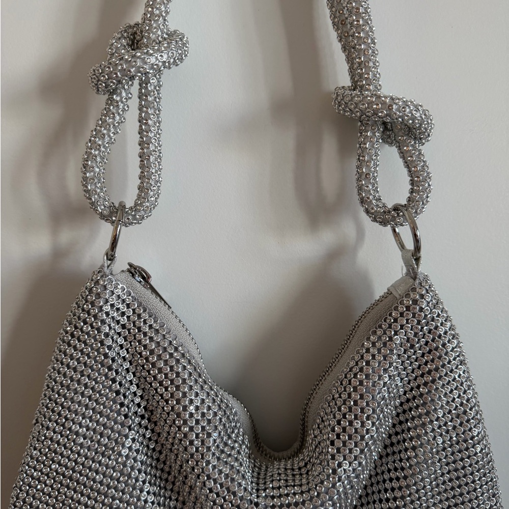 Silver Rhinestone Shoulder Bag - Picture 3 of 6